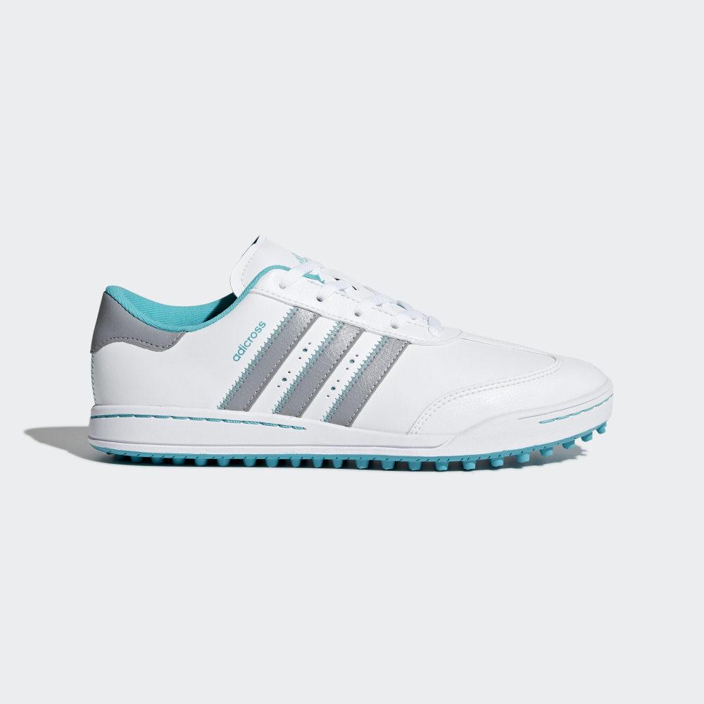 Pantofi Golf Adidas Adicross V Fete Romania - Albi/Gri/Albastri F33531